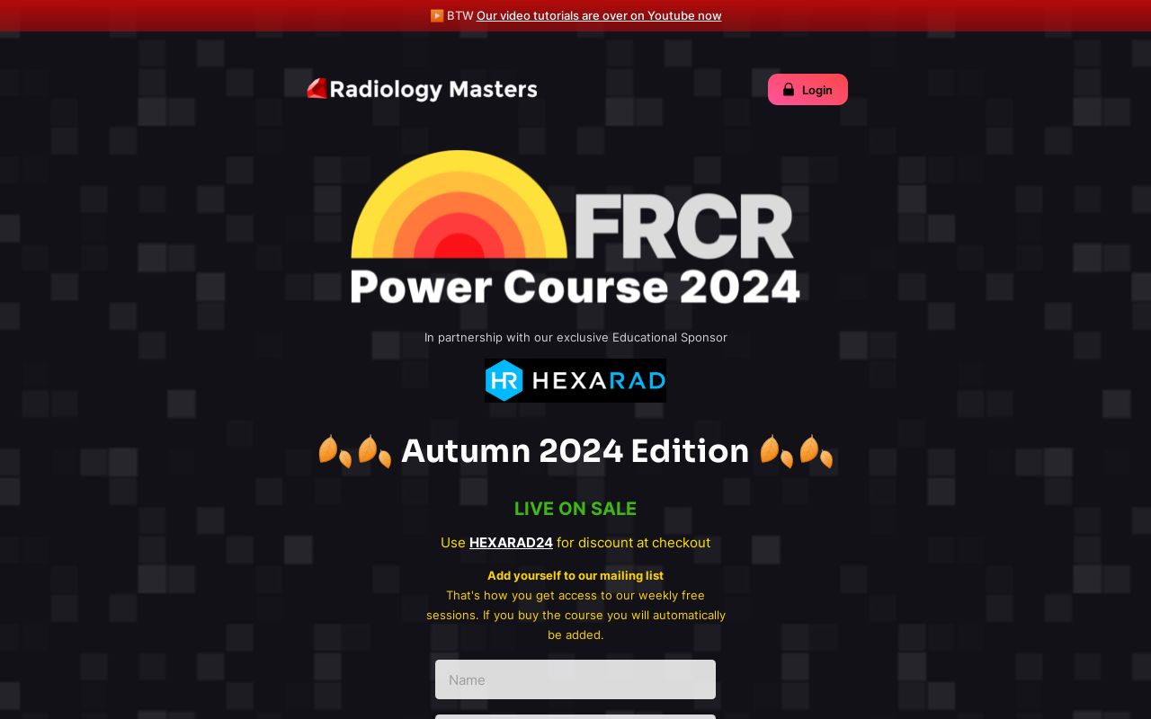 Radiology Masters FRCR Power Course