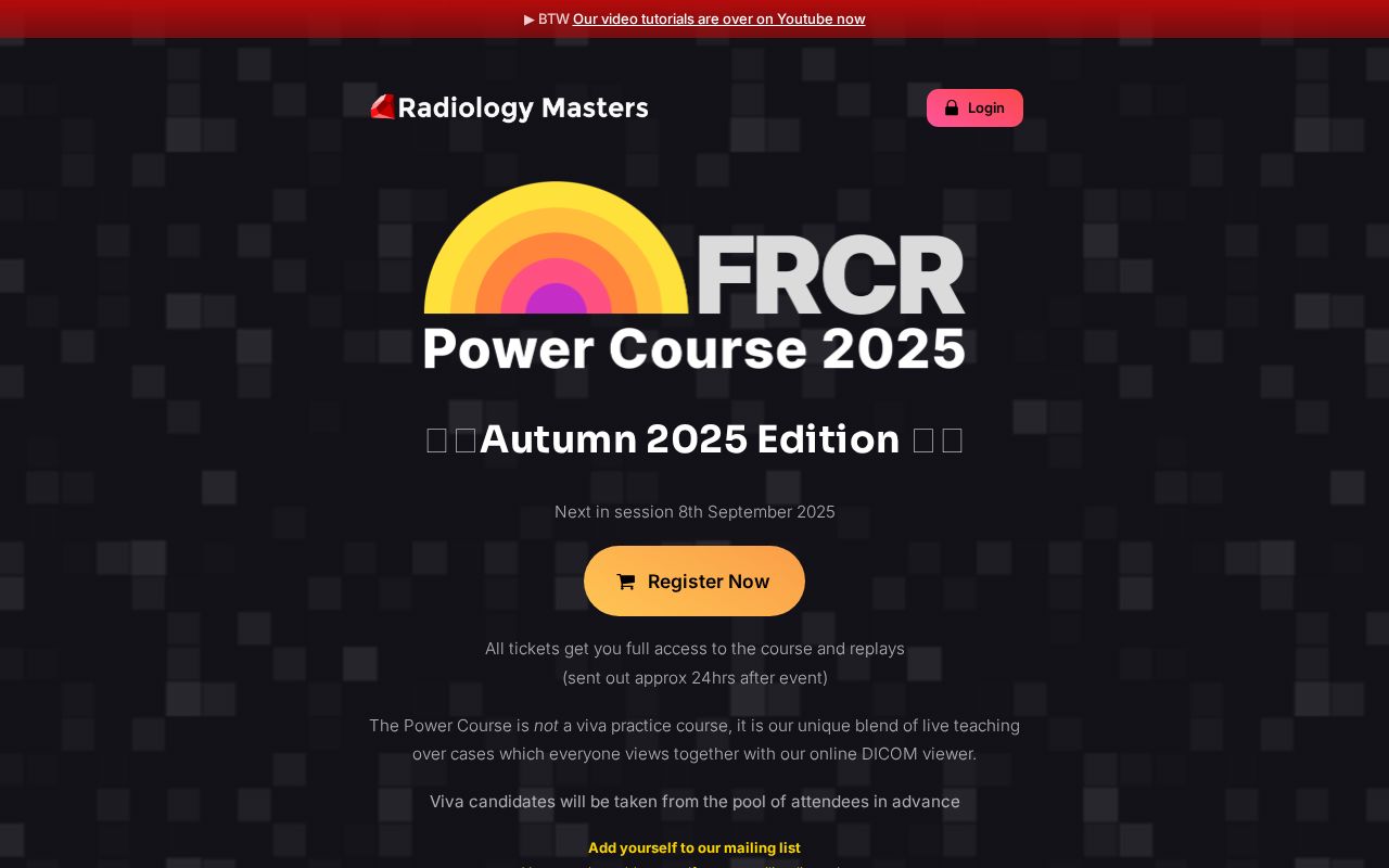 Radiology Masters FRCR Power Course